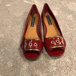 Steven by Steve Madden red patent flats size 8